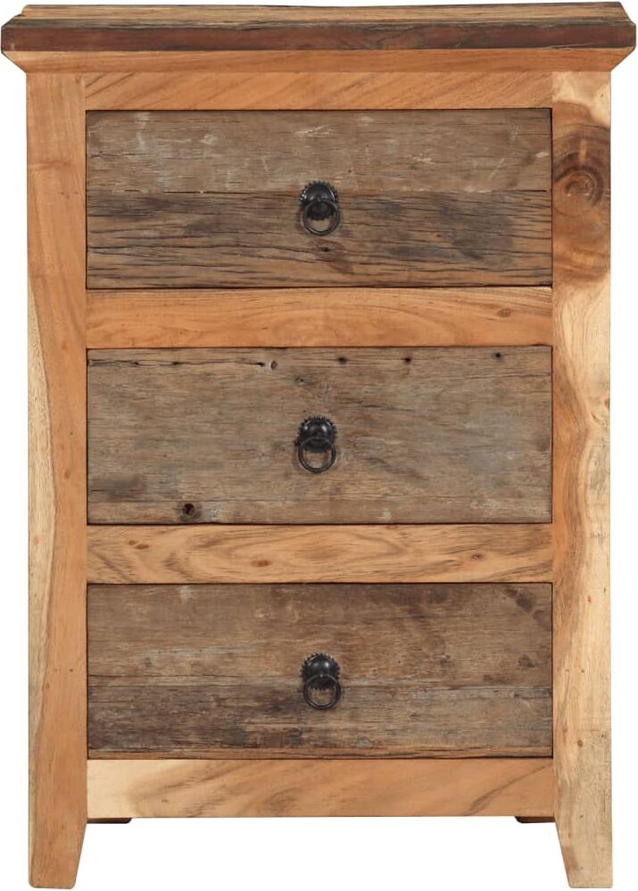 vidaXL Armario auxiliar de madera maciza de acacia 55x33x75 cm Marrón