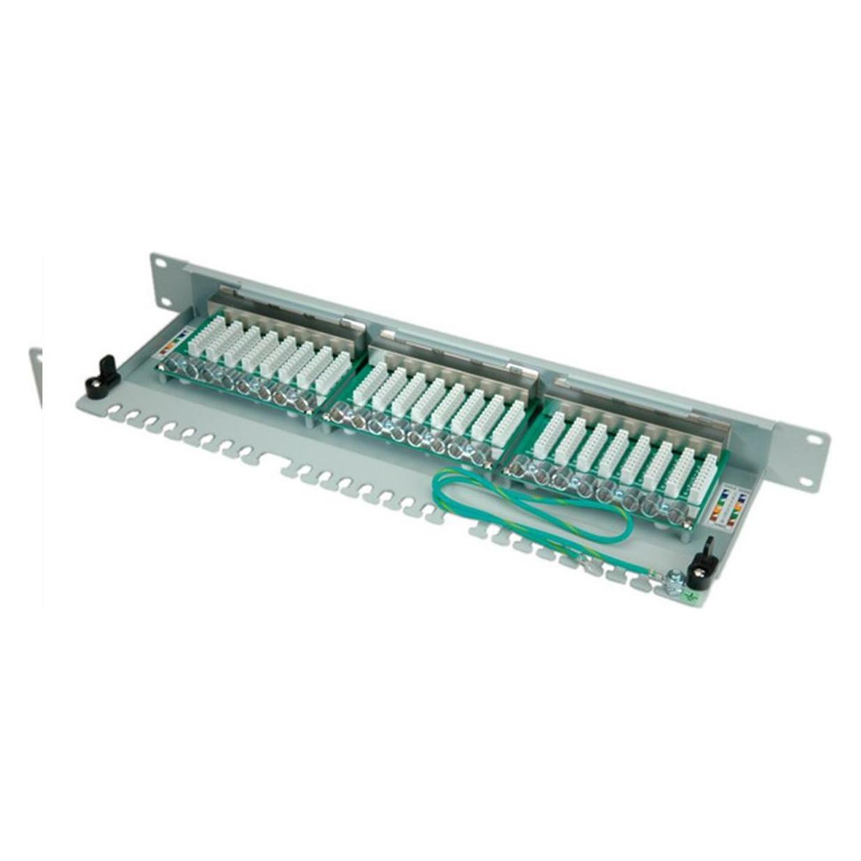 Telegärtner TELEGAERTNER Patchpanel Cat5e 24Port RJ45 1HE 48,3cm 48,30cm (19") lichtgrau (26.11.0523) (J02023B0017)
