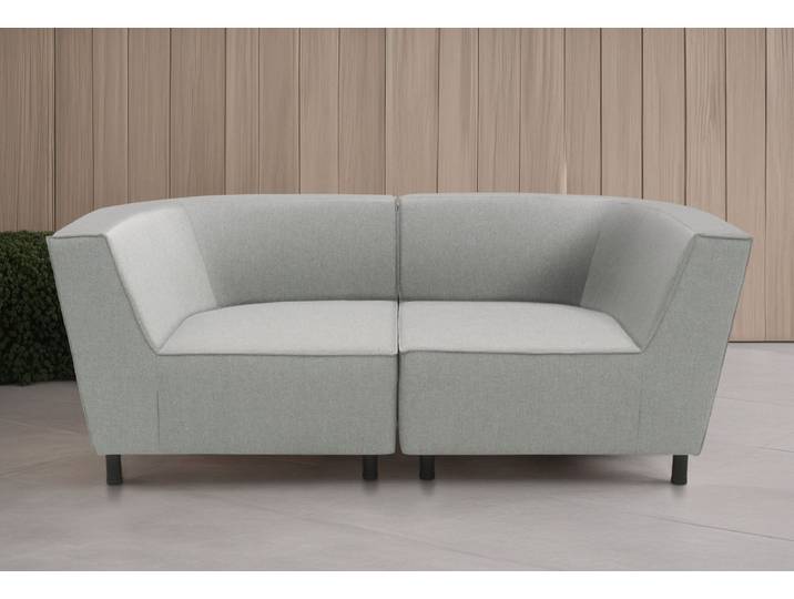 2-Sitzer DOMO COLLECTION Sonna, individuell zusammenstellbar , silber, B:206cm H:77cm T:103cm, 100% Olefin, Sofas, 2-Sitzer, Gartenlounge-Set oder Einzelelemente, Outdoor