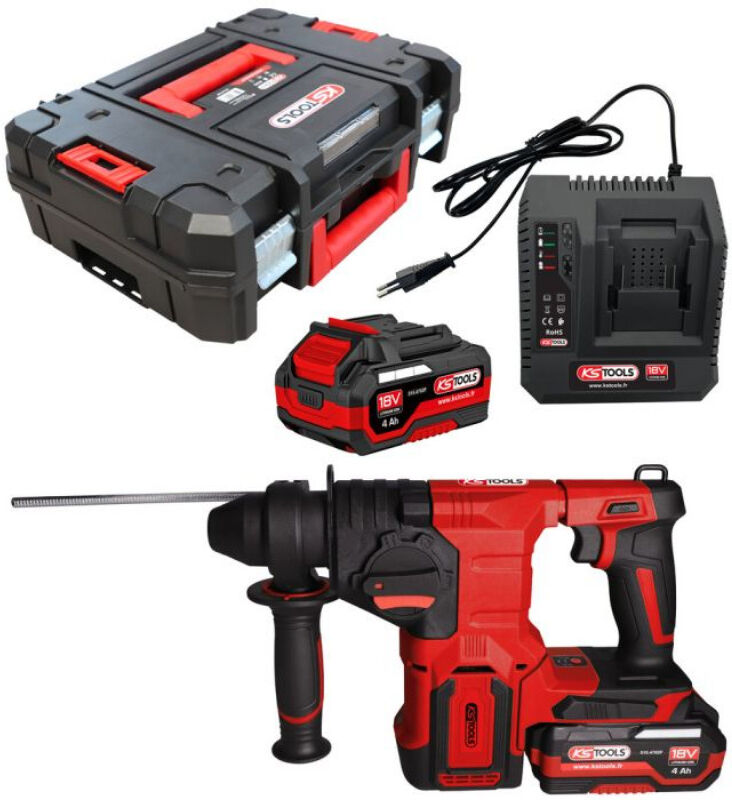KS TOOLS Perforateur SDS-Plus 18V 2x4 Ah - 515.4750F
