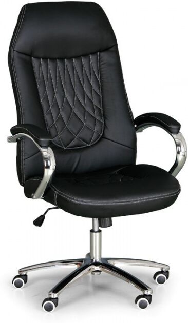 B2B Partner Echtleder-Chefsessel SUPERIOR, schwarz