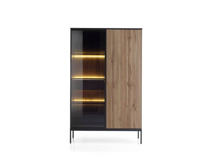 Vitrine – SENTO – WTSZ104 – Sonoma Eiche / Schwarz