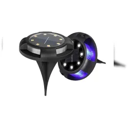 LUXULA LED Solar-Bodenleuchte LXSO700121 5 lm neutralweiß + blau schwarz IP44