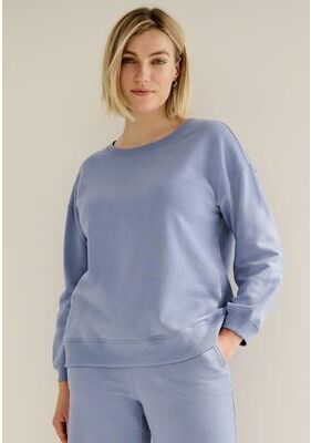 Plus Size Women's Ellos Studio Fleece Boxy Pullover Sweatshirt by Ellos Studio in Pale Indigo (Size 34/36)