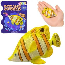 Fisch-Kupfer-Gummi-Schmetterlingsfigur, dehnbar, realistisch, 10 cm