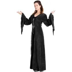 Metamorph Magierin Samtkleid schwarz (3XL)