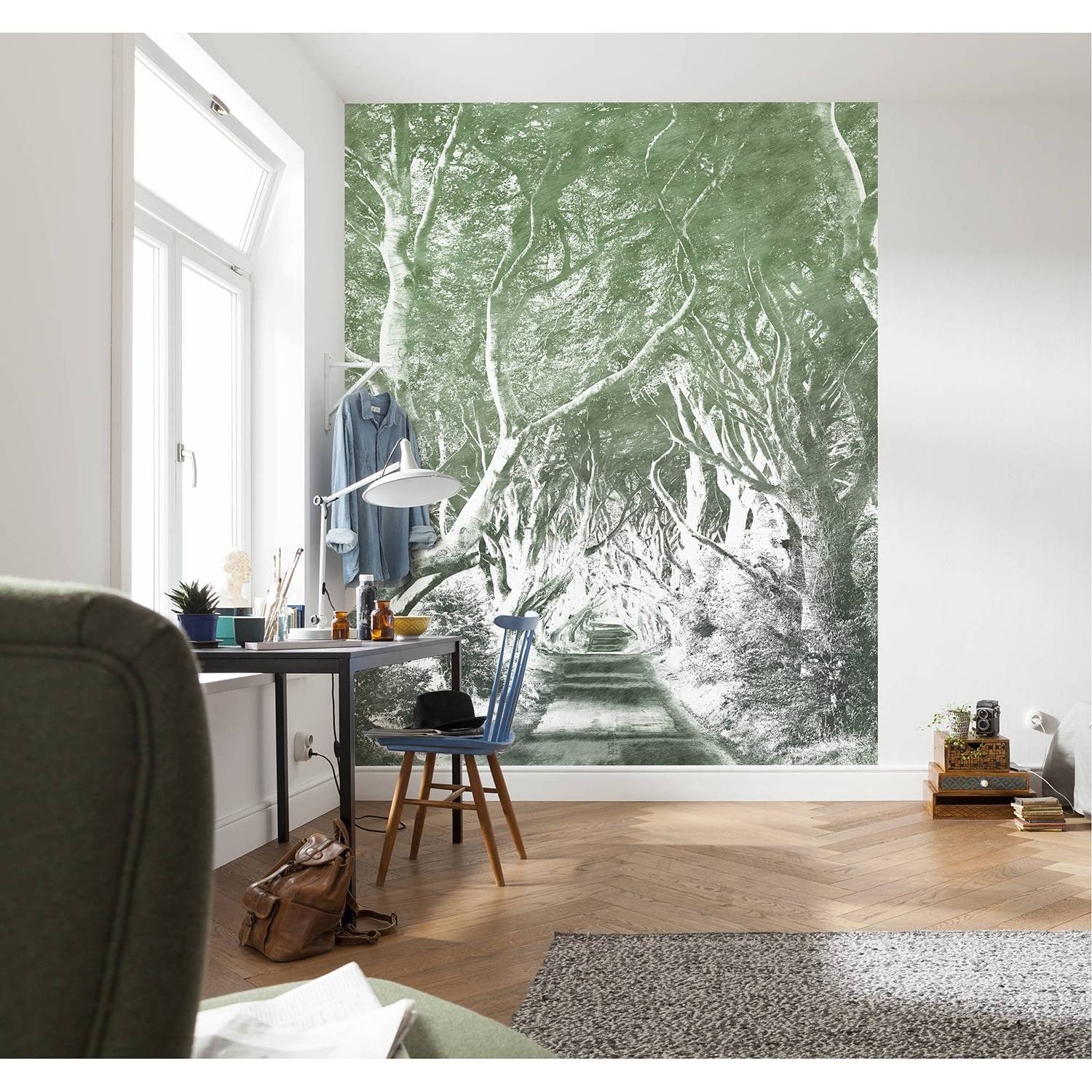 home24 Fotobehang Alley Graphite 200 x 250 cm