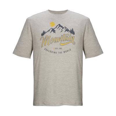 T-Shirt KILLTEC "KOS 24 MN TSHRT", Herren, Gr. XXL, mittelgrau, Obermaterial: 92% Polyester, 8% Elasthan, Shirts T-Shirt, Feuchtigkeitstransportierend, schnelltrocknend, Adventure-Print