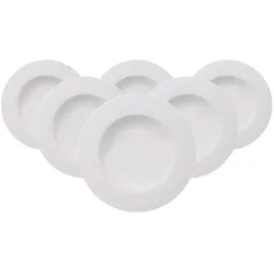 Villeroy & Boch Multipack White Pearl Suppenteller - 6 Stück, Teller, Weiss
