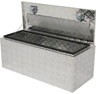karlinc "42"" Aluminum Under Body Toolbox 5 Bar Tread Silver"