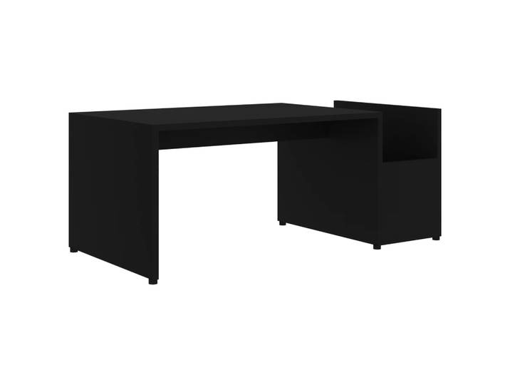 vidaXL Table basse noire 90x45x35 cm panneau de particules