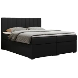 BOXBETT LOPE 180/200 - Schwarz Kunstleder - H4
