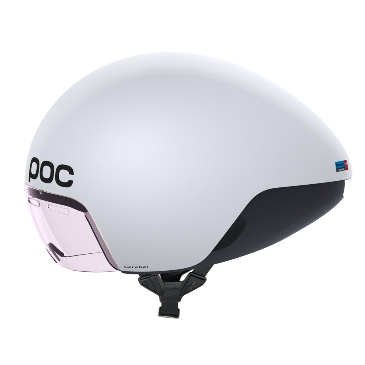 Capacete POC Cerebel Branco Azul, Tamanho M Homem