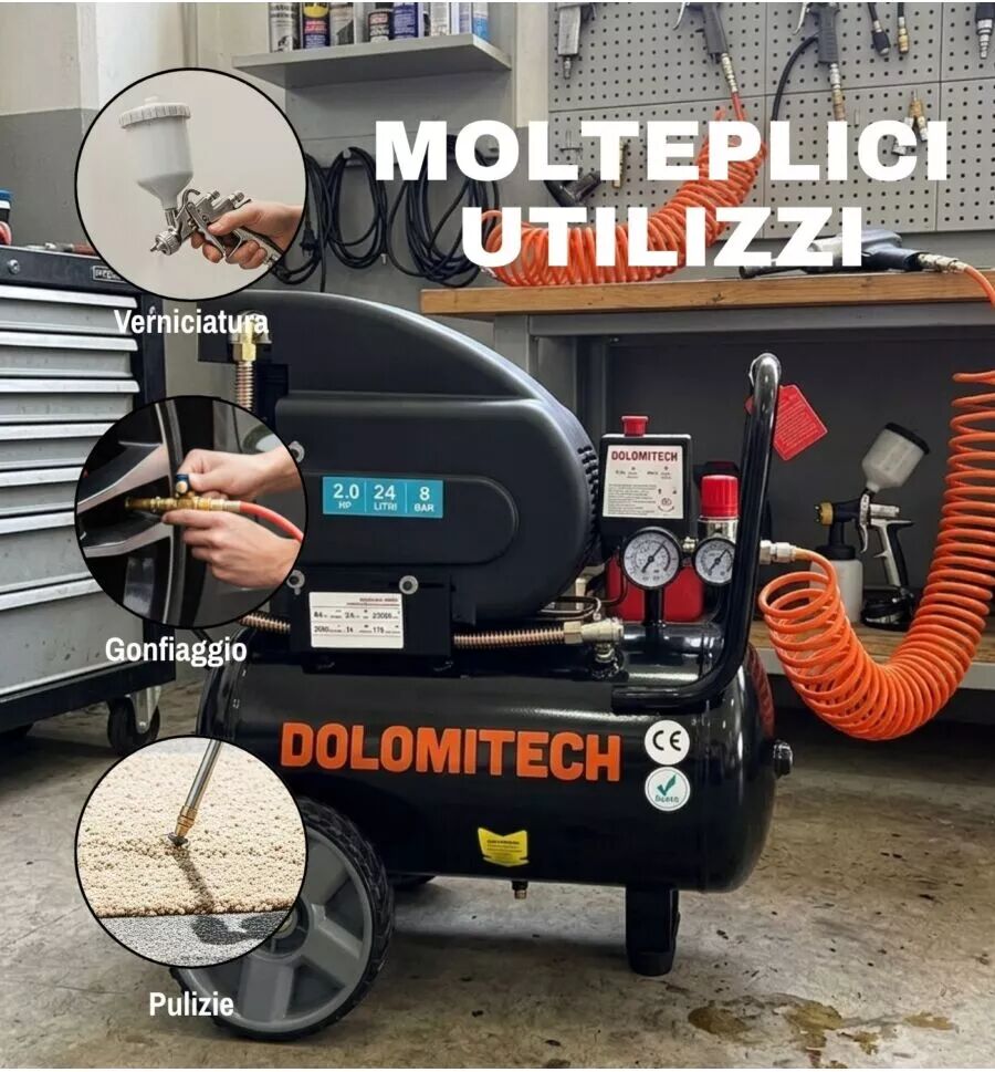 Dolomitech COMPRESSORE 24 LT 2HP LUBRIFICATO