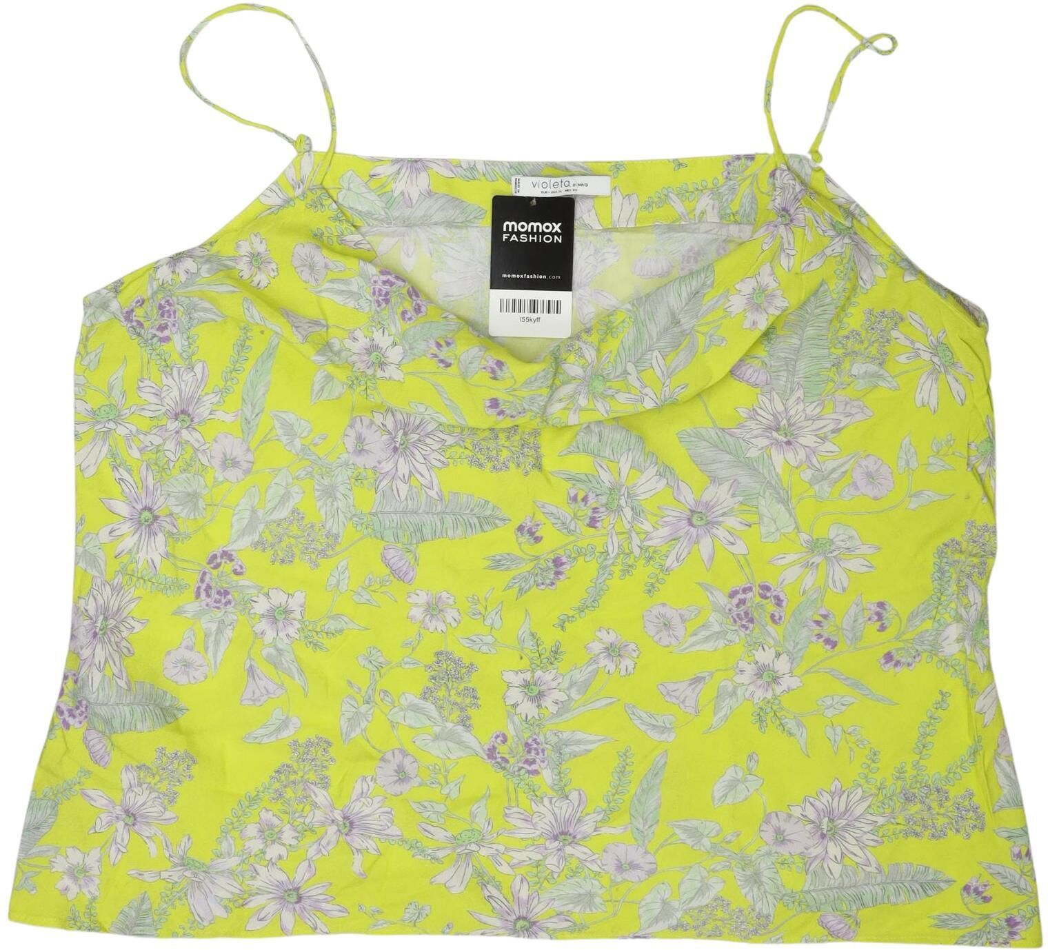 violeta by Mango Damen Top, Gelb, Gr. XL, Viskose - Second Hand
