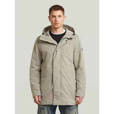 Parka G-STAR "Clean Vodan Parka", Herren, Gr. M, beige (elephant skin), Obermaterial: 54% Elastomultiester, 46% Polyester, Jacken Parka