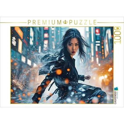 CALVENDO Puzzle Entschlossene Kämpferin in unwirklicher Umgebung | 1000 Teile Lege-Größe 64x48cm Foto-Puzzle für glückliche Stunden