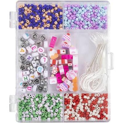 Creativ Company DIY Sets Beads Kreativ Mix Schmuck, Pastellfarben, Süßigkeitenmischung, Kreativ Box