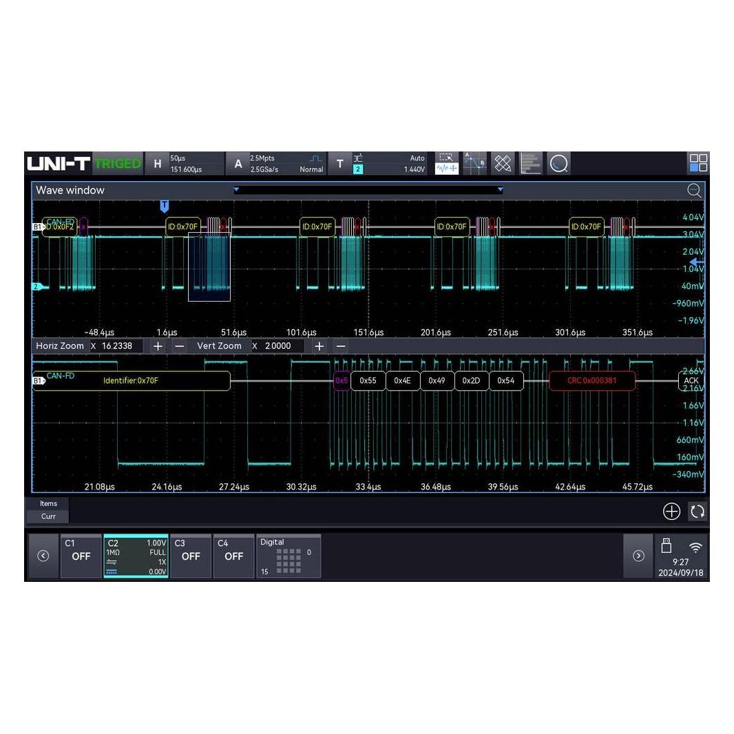 Uni-T MSO3000HD-CANFD Mess-Software Upgrade (191501400030)
