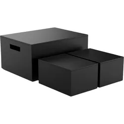 Brownie Aufbewahrungsboxen schwarz 3 St.