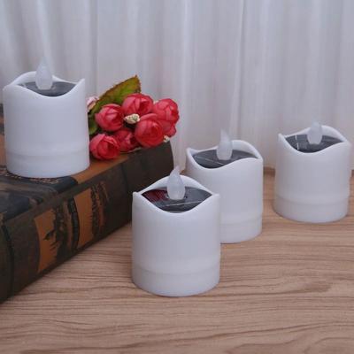 Uplift Treasures Solar Powered LED Flickering Tea Light Candle For Outdoor Decor Solar Powered LED Flickering Tea Light Candle For Outdoor Decor