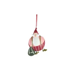 HOME STORY Anhänger Santa   ¦ rosa/pink ¦ Polyresin (Kunstharz),Polyester ¦ Maße (cm): B: 7 H: 11,5