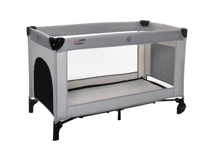 Osann Reisebett Fresh Air, Grau, Holz, Metall, Kunststoff, 65x78x125 cm, Seitentaschen, zusammenklappbar, Ausstieg, Babymöbel, Babybetten, Reisebetten