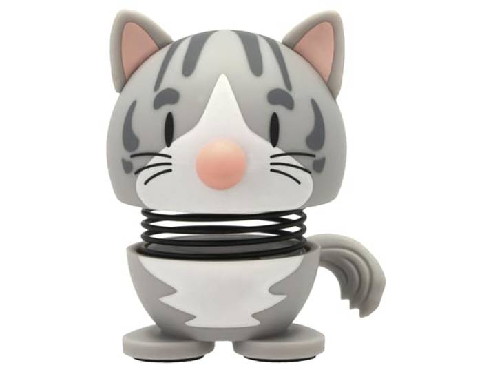 Hoptimist Beeldje Maine Coon Kat - XS - Grijs - Mini Beeldjes Decoratie voor Kantoor, Kamer en Woonkamer - Cadeau Idee voor Mannen, Vrouwen en Kinderen