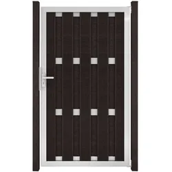 GroJa Fertigzaun Tor Universal 100 x 180 Bi-Color Sand DIN rechts