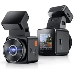 Vantrue E1 Lite (Eingebautes Display, Eingebautes Mikrofon, GPS-Empfänger, WLAN, Full HD), Dashcam, Schwarz