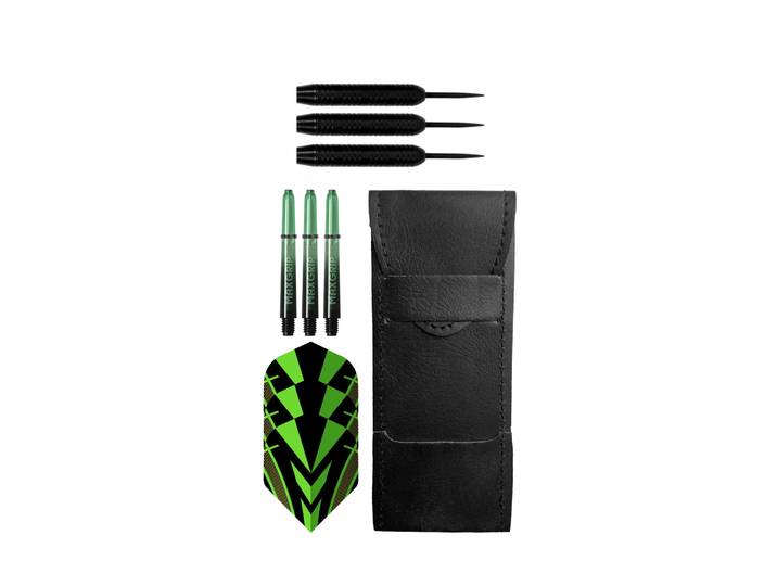Steeldart Set 23 g 10-teilig schwarz/grün
