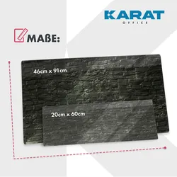 Karat office Design-Glas-Memoboard   Stone   Schwarz