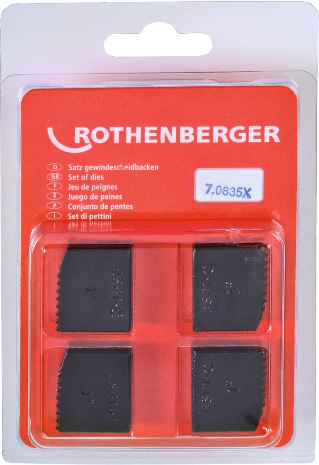 Rothenberger Gewindeschneidbacken, BSPT R 1" (070835X)