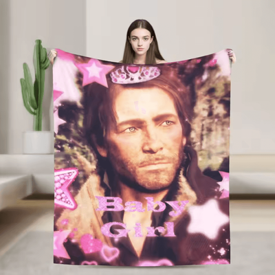 Inspire Curations Arthur Morgan Soft Flannel Throw Blanket 114jdt116 40x50in(100cmx130cm)