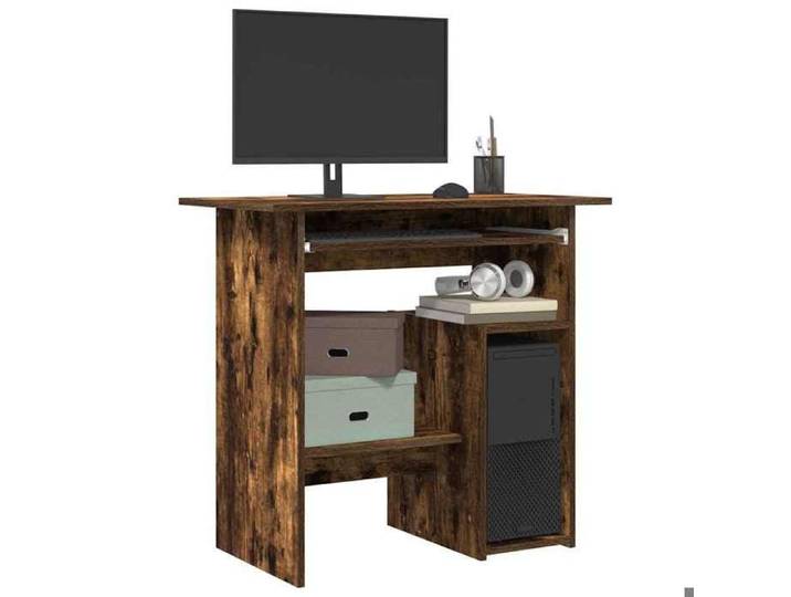 SALE 2026  Bureau moderne compact Brun - Bureau Chêne fumé 80x45x74cm - bois d'ingénierie PRO302984730