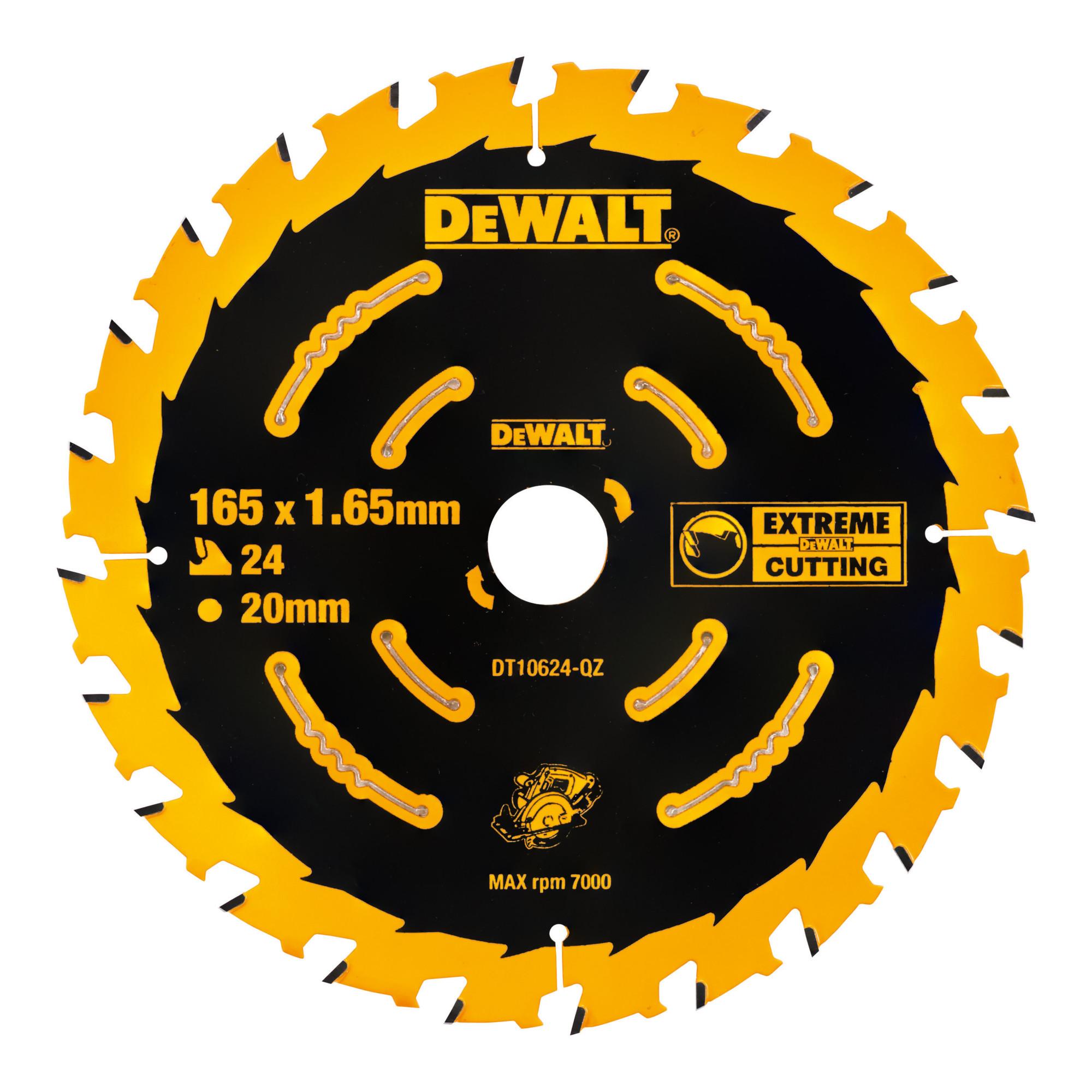 DEWALT Kreissägeblatt Akku 165/20 mm 24WZ DT10624-QZ)