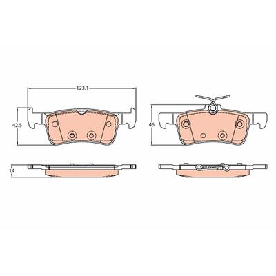 TRW Bremsbelagsatz, Scheibenbremse gdb2194 für Ford