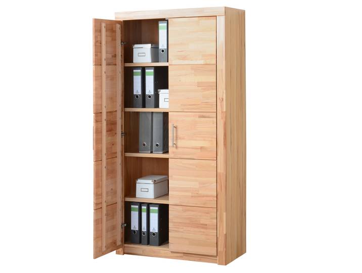 OFFICE FOUR Aktenschrank, Material Teilmassiv, Kernbuche