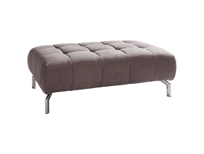 Beldomo Style Hocker, Grau, Uni, rechteckig, 126x42x76 cm, Goldenes M, Stoffauswahl, Wohnzimmer, Hocker, Sitzhocker