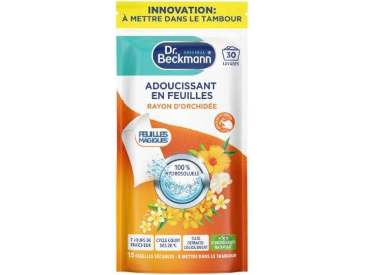 Dr Beckmann - Adoucissant Feuilles Magiques - Adoucissant En Feuilles - Rayon D'orchidée X30 Lavages