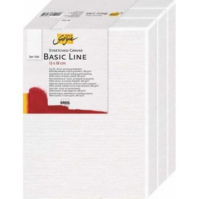 KREUL SOLO GOYA Stretched Canvas Basic Line, Keilrahmen 3er Set, 13 x 18 cm
