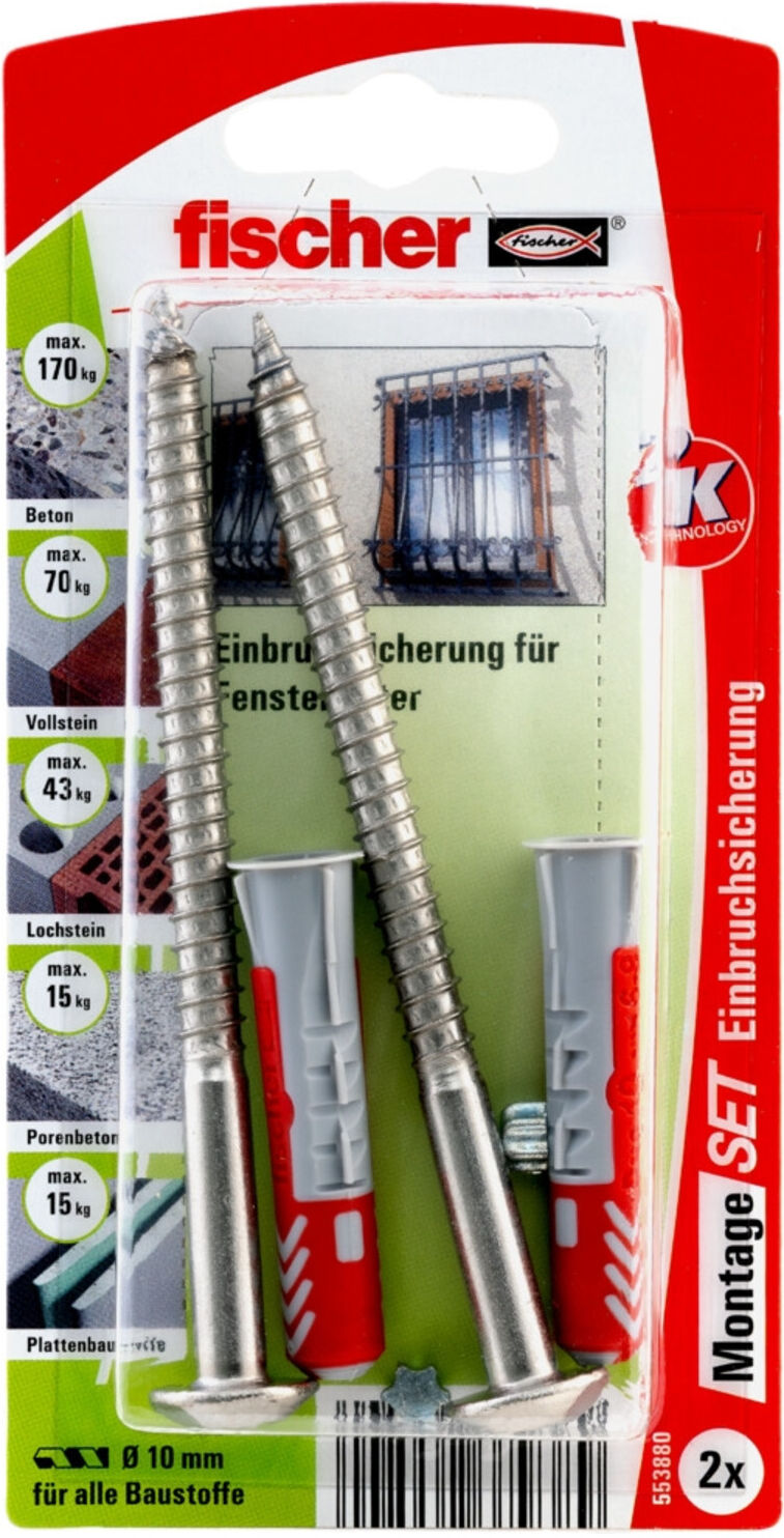 fischer M-Set Einbruchsicherung Fenstergitter K (553880)