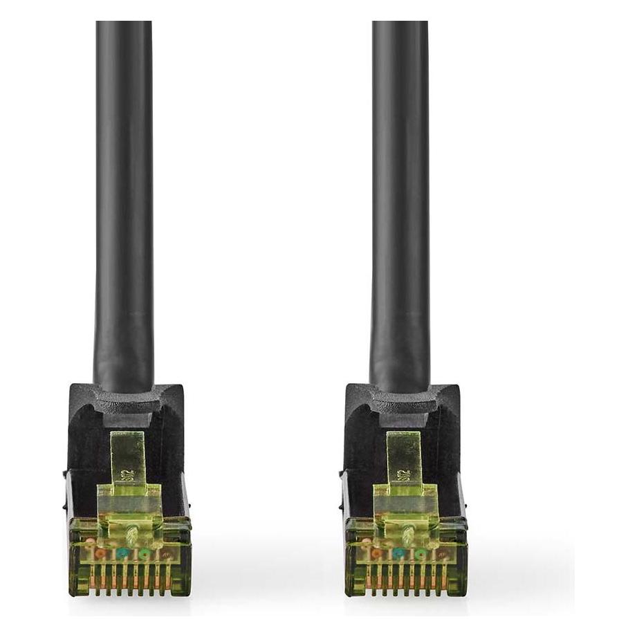 Nedis CAT7-Netzwerkkabel | S/FTP | RJ45 Stecker | RJ45 Stecker | 0.50 m | Snagless | Rund | LSZH | S (S/FTP, CAT7, 0.50 m) (CCGL85420BK05)