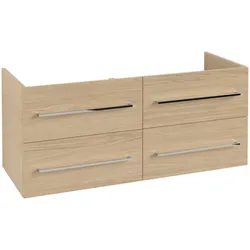 Villeroy & Boch Avento Waschtischunterschrank, 4 Auszüge, 1180x514x484mm, Griff chrom Glanz, A89300VJ, Farbe: Nordic Oak