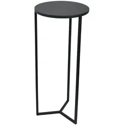 LOFT42 Sense runde Pflanzensäule - Schwarzes Metall - 35x35x80