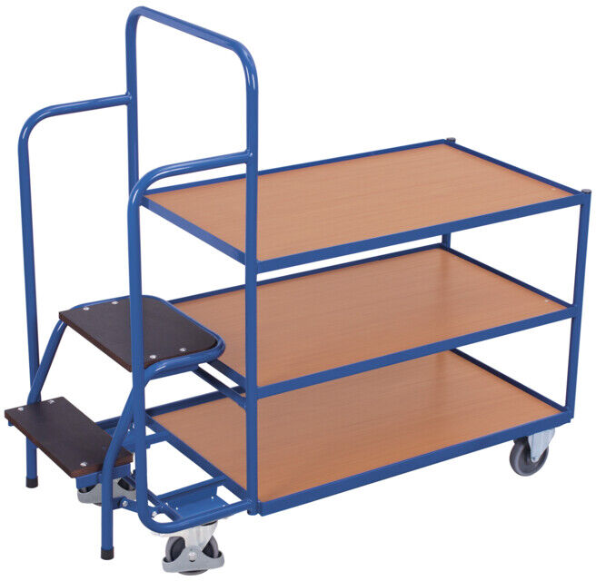 VARIOfit Chariot de préparation de commandes à 3 plateaux bas (sw-600.615)