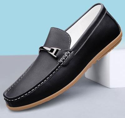 LightInthebox Men's Red Faux Leather Loafers Stylish Slip-On Design with Comfortable Cushioned Insole Ideal for Business Casual Weekends and Travel