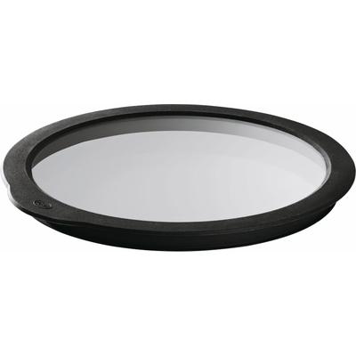 Frischhaltedeckel RÖSLE, schwarz (transparent, schwarz), Ø:28cm, Glas, Silikon, Deckel, Glas, für Schüsseln und Töpfe, mit Silikonrand, spülmaschinengeeignet