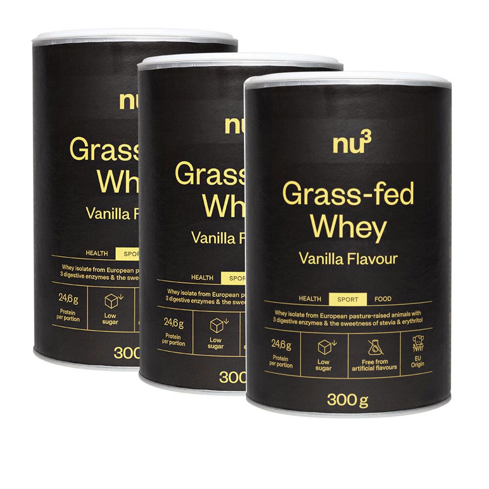 Grass-Fed Whey - Vanilla Flavour 3er-Set 3x300 g Pulver