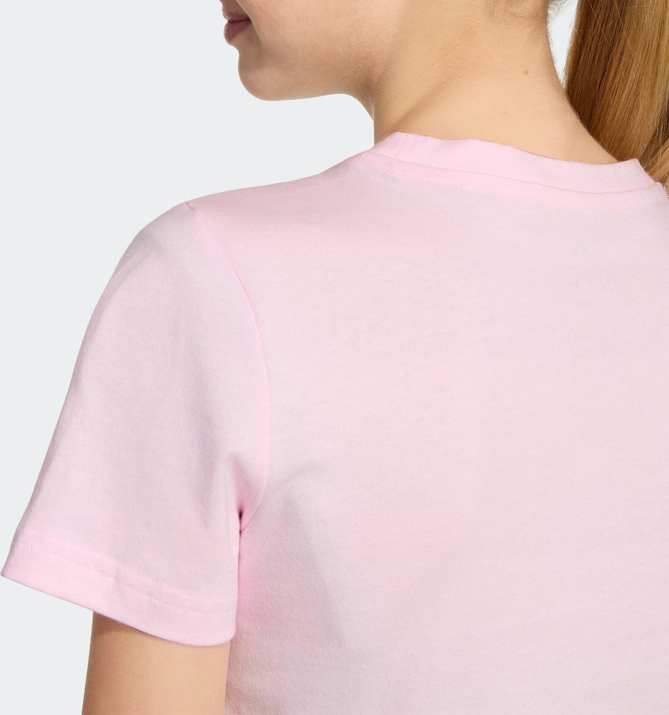 Adidas Sportswear "JG SATIN TEE" für Kinder, sportlicher Stil, mit Rundhalsausschnitt, ohne Verschluss